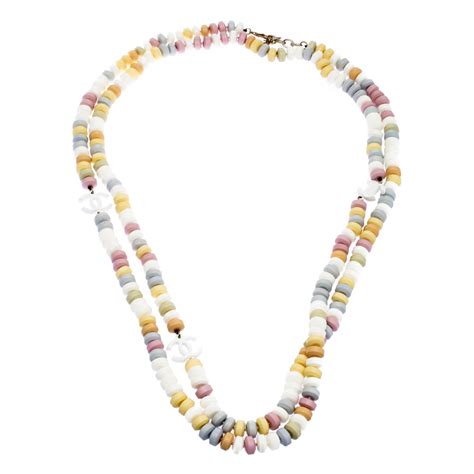 chanel necklace that looks like candy|small Chanel necklace.